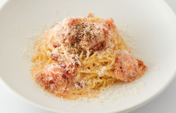 完熟フレッシュトマトのカルボナーラ
